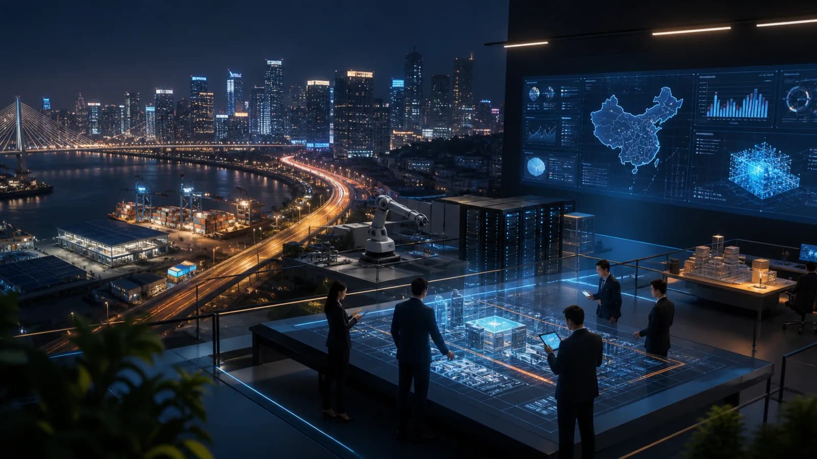 Editorial executive fieldwork illustration for Designing a China AI Cross-Border Data Workshop