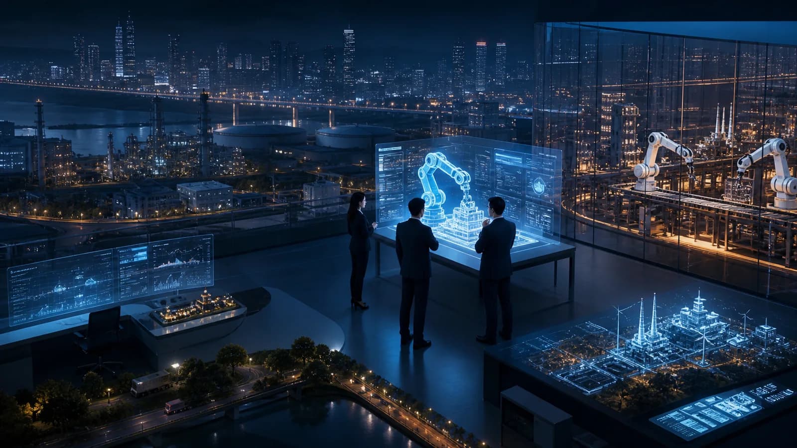 Editorial executive fieldwork illustration for Industrial Robot Safety in China